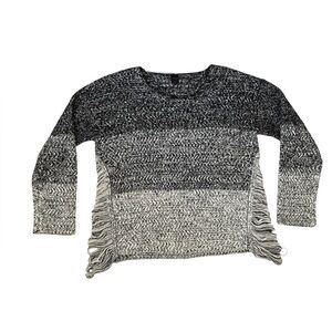 Elegant Black and Cream Women's Sweater